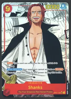 One Piece English OP01-120 Shanks Manga Alternate Art Secret Rare - Image 1