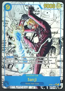 One Piece English OP06-119 Sanji Manga Alternate Art Secret Rare PACK FRESH - Image 1