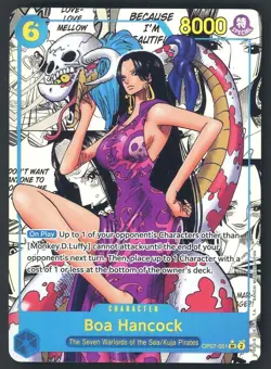 One Piece English OP07-051 Boa Hancock Manga Alternate Art Super Rare - Image 1