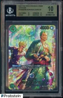 2026 One Piece Egghead Crisis JPN PRB02006 Roronoa Zoro SP BGS 10 PRISTINE - Image 1