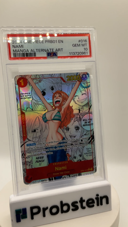 2024 One Piece PRB01 En Manga Alternate Art #016 Nami PSA 10 GEM MINT - Image 2