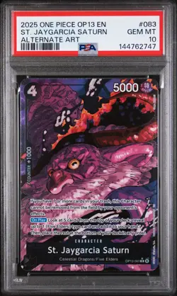 2025 One Piece OP13-Carrying On His Will ST Jaygarcia Saturn #083 Alt Art PSA 10 - Image 1
