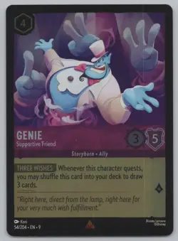 Disney Lorcana Cold Foil - Genie - Supportive Friend 54/204 - Fabled - Image 1