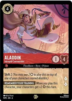 Aladdin - Intrepid Commander 9/P2 EN 6 Disney Lorcana Promo Cards Cold Foil - Image 1