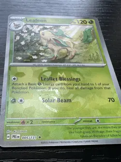 Leafeon (Master Ball Pattern) 005/131 Sv: Prismatic Evolutions Holo Pokemon - Image 2