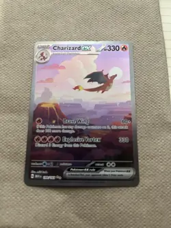 Pokemon Charizard ex Full Art Rare Holo 199/165 SV03 Obsidian Flames HP 330 EX - Image 1