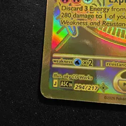 Pokemon Ascended Heros Mega Charizard Y EX Mega Hyper Rare 294/217 - Image 5