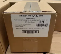 Pokemon team Rocket’s Mewtwo Ex League Battle Deck Sealed Display Case 6 Decks - Image 1