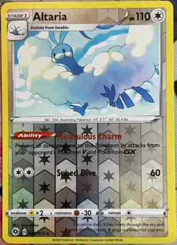 Altaria Reverse Holo Rare - 049/073 - Champion's Path Pokemon 2020 - Image 1