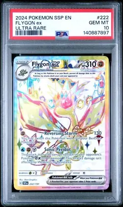Pokemon 2024 Flygon ex 222/191 Tera Ultra Rare Surging Sparks GEM MINT PSA 10 - Image 1