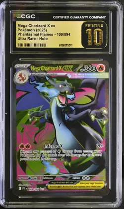 MEGA CHARIZARD X EX Phantasmal Flames Ultra Rare #109 CGC Pristine 10 Pokemon - Image 1
