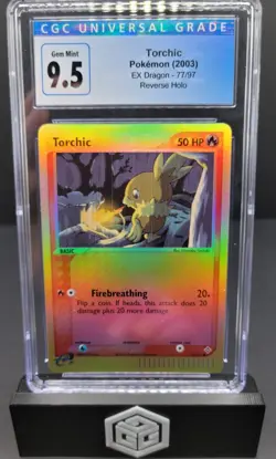 Pokemon 2003 EX Dragon Reverse Holo 77/97 Torchic CGC 9.5 PSA - Image 1