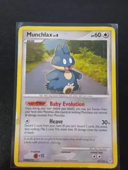 Pokemon TCG Munchlax 33/130 Diamond and Pearl 2007 - Image 1