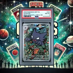 2025 POKEMON MEP EN HAUNTER MEGA GENGAR ex MEGA BD #027 PSA 8 - Image 2