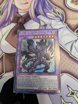 Yugioh - Evil Hero Malicious Bane BROL_EN069 Secret Rare NM 1st Ed - Image 1