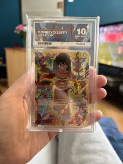 Monkey.D.Luffy OP09-119 SEC Emperors In The New World One Piece ACE 10 Graded - Image 1