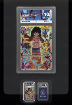 Monkey.D.Luffy OP09-119 SEC Emperors In The New World One Piece ACE 10 Graded - Image 2