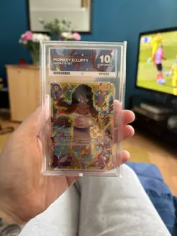 Monkey.D.Luffy OP09-119 SEC Emperors In The New World One Piece ACE 10 Graded - Image 3