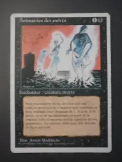 mtg magic Animate Dead 1994 fwb 3rd edition FRENCH vf fr Animation des morts - Image 1
