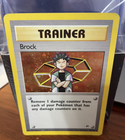 Pokemon card - Trainer- Brock #15 - Gym Heroes 2000 - Holo Rare Swirl - Image 3