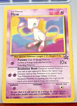 Pokemon card + BONUS CARD - Mew #8 - Black Star Promo 2000 - Non-Holo - Image 1