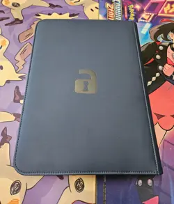 VaultX Premium Exo-Tec® Navy Blue Zip Binder 9 Pocket Trading Card Holds 360 - Image 4