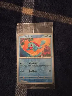 Pokemon Center Stamped Reverse Holo Squirtle Promo Card 007/165 - Image 1