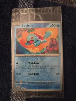 Pokemon Center Stamped Reverse Holo Squirtle Promo Card 007/165 - Image 2