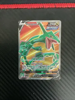 Pokemon Evolving Skies Rayquaza v Full Art Ultra Rare Card 193/203 NM - Image 1