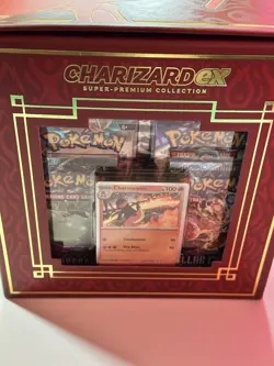 Pokemon Charizard Ex Super Premium Collection Display Figure with Cards-SEALED - Image 4