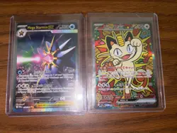 Pokemon Mega Starmie EX & JPN Meowth EX Mega Perfect Order Lot 2 Cards - Image 2
