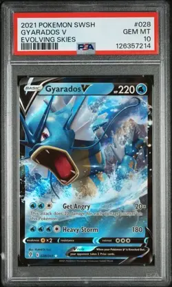 2021 Pokemon Card Gyarados V 028/203 Evolving Skies SWSH PSA 10 Ultra Rare ENG - Image 1