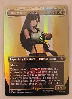 Magic the Gathering - Tifa, Martial Artist Borderless FOIL - Final Fantasy - 206 - Image 1