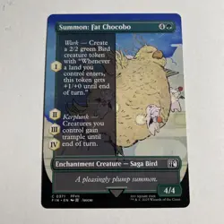 Summon: Fat Chocobo (Borderless) C FINAL FANTASY 371 NM - Image 1