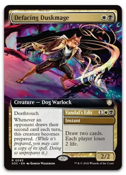 Defacing Duskmage (Extended Art) #93 NM Commander: Secrets of Strixhaven - Image 1