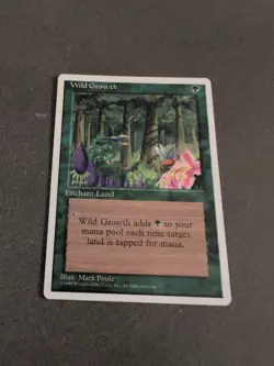 4th Edition Wild Growth MTG Magic the Gathering NM - Image 1