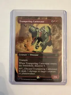 x1 Trumpeting Carnosaur LCI MTG 324 BORDERLESS RARE M/NM 1x - Image 1