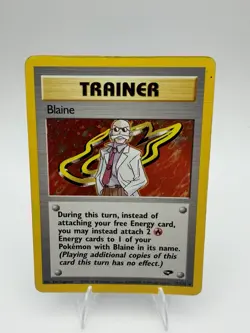 Pokemon Blaine Gym Challenge Holo Rare Trainer #17/132 Wizards English 2000 - Image 1