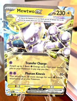 Pokemon- Mewtwo ex 058/182- Paradox Rift- Double Rare NM - Image 1