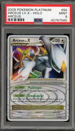 Pokemon Arceus Lv.X Platinum Arceus Holo Ultra Rare #94 PSA 9 Mint - Image 1