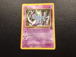 Pokemon Mewtwo Black Star Promo 12/53 WOTC Vintage 2000 - Image 1