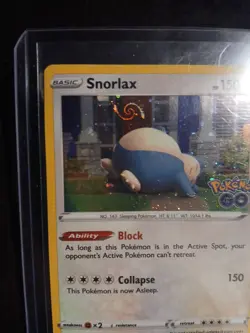 Pokemon TCG Snorlax (Cosmos Holo) Promo 055/078 Pokemon Go - Full Perfect Swirl! - Image 1
