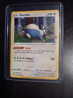 Pokemon TCG Snorlax (Cosmos Holo) Promo 055/078 Pokemon Go - Full Perfect Swirl! - Image 3