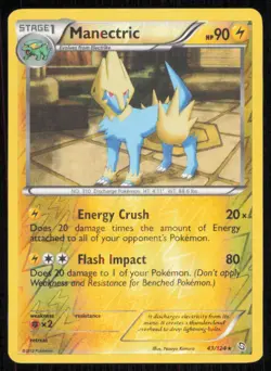 Manectric 43/124 Rare Dragons Exalted Pokemon Reverse Holo Lightly Played - Image 1