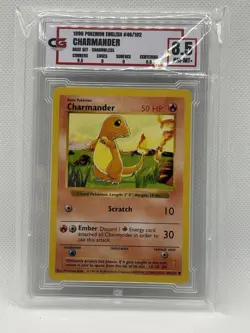 Pokemon 1999 Base Set Shadowless Charmander 46/102 CGC 8.5 English TCG - Image 1