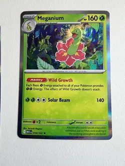 Meganium 010/132 Rare Mega Evolution Pokemon Reverse Holo Near Mint - Image 1