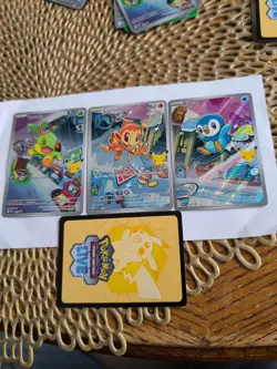 Pokemon First Partner Illustration Rare Turtwig Chimchar Piplup 30th Anniversary - Image 2