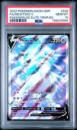 Mewtwo V 229/078 Pokemon Go Elite Trainer Box Pokemon PSA 10 - Image 1