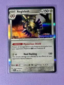 TCG Pokemon Aegislash - 060 (Prerelease) [Staff] 060 Sv: Scarlet & Violet - Image 1