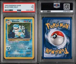 1999 POKEMON BASE SET #2 BLASTOISE HOLO PSA 7 - Image 3